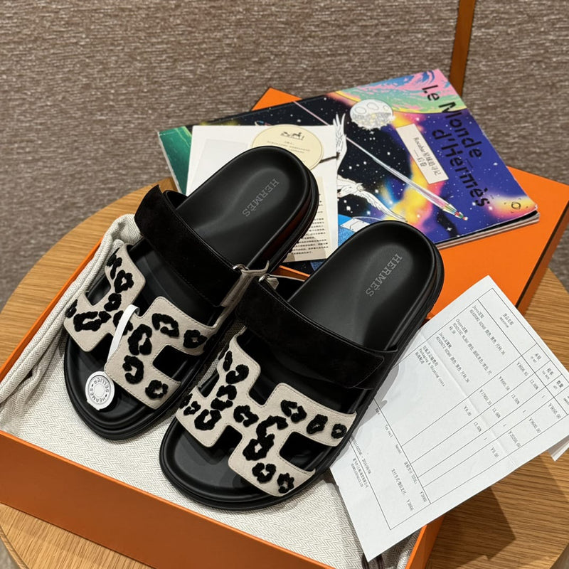 Hermes Chypre Leopard Blanc