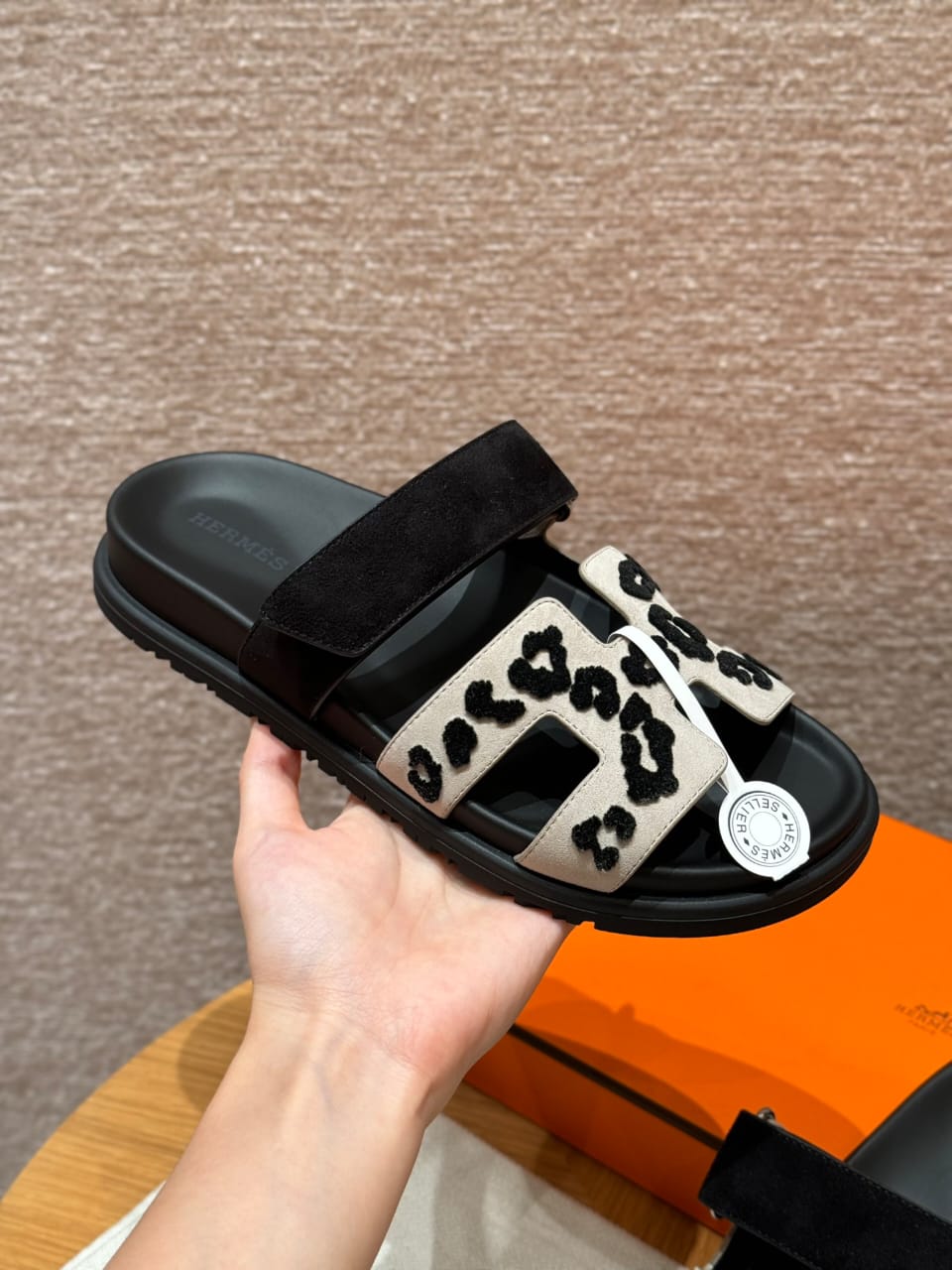 Hermes Chypre Leopard Blanc
