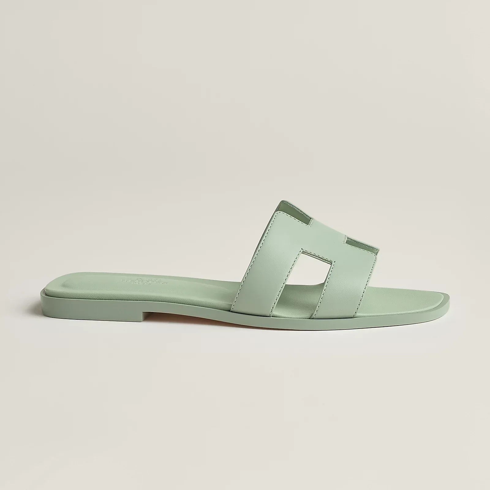 Hermes Sandales Oran Vert Pastel
