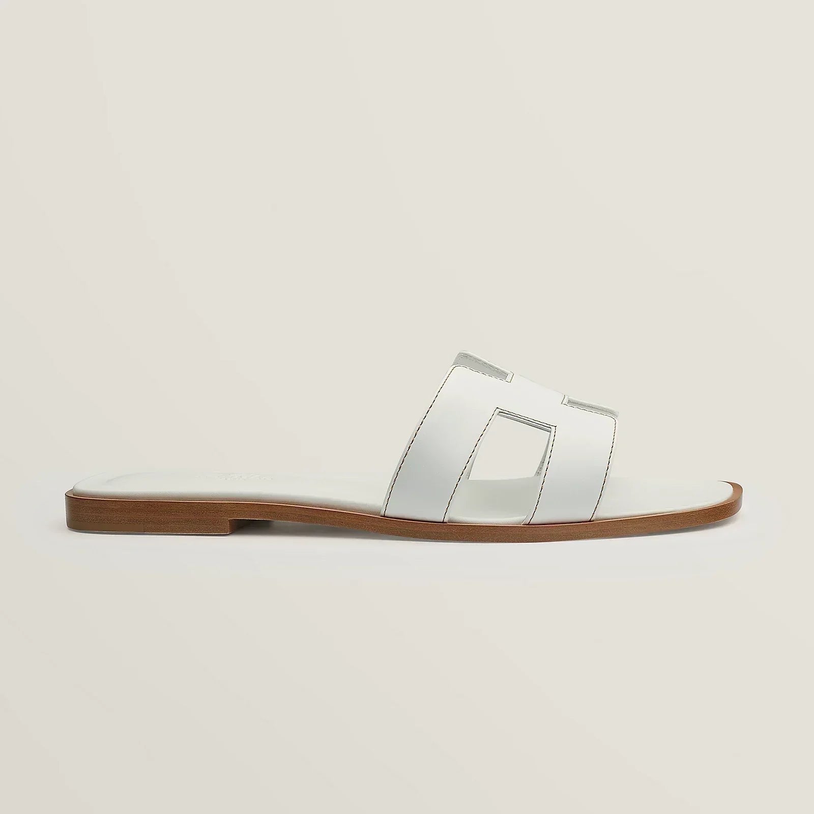 Hermes Sandales Oran Blanc