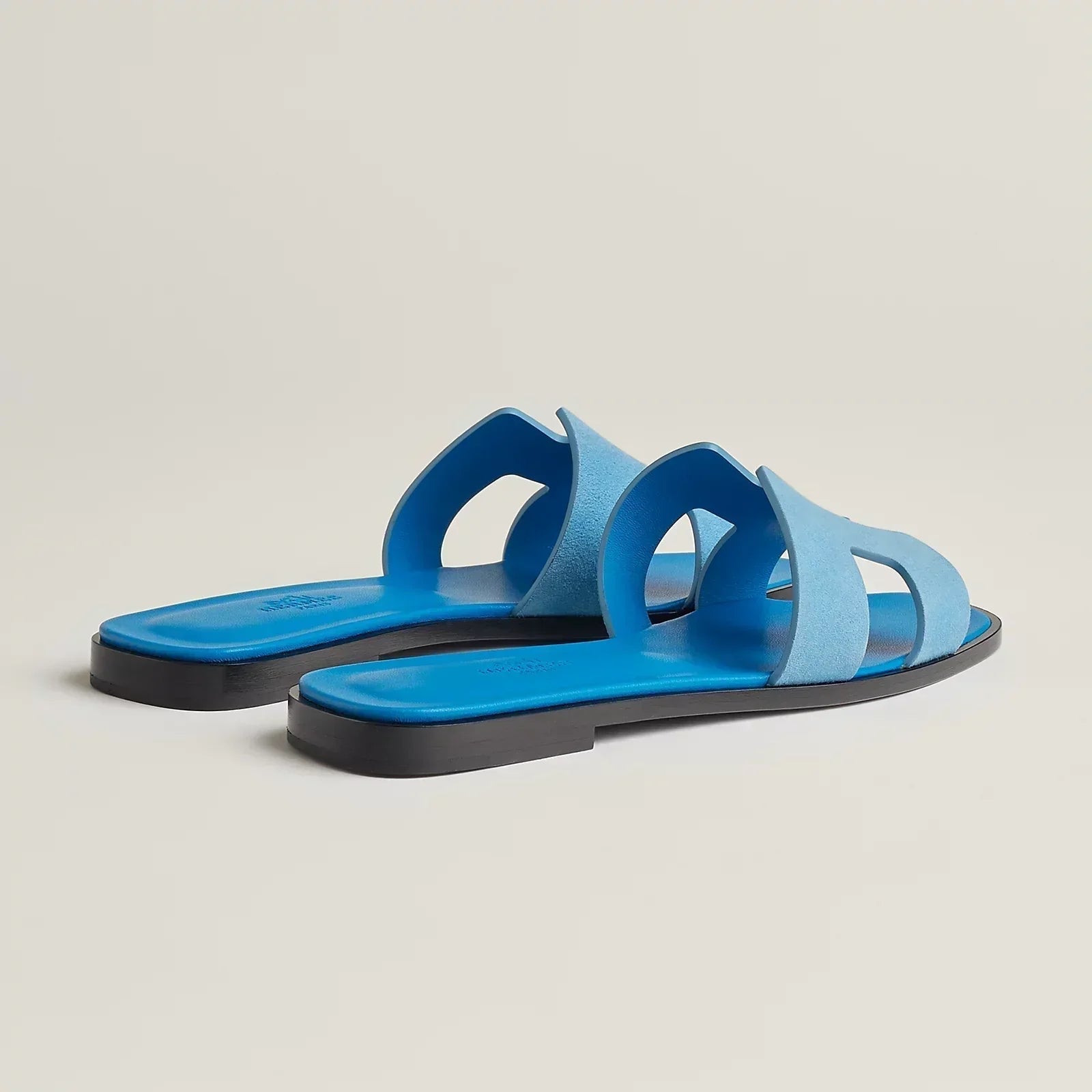Hermes Sandales Oran Bleu Duo