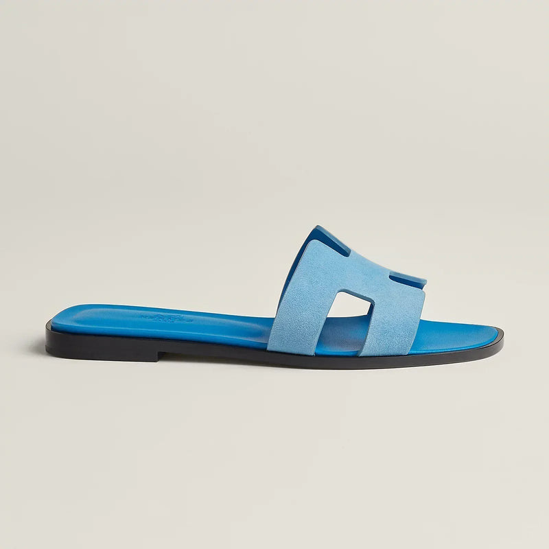 Hermes Sandales Oran Bleu Duo