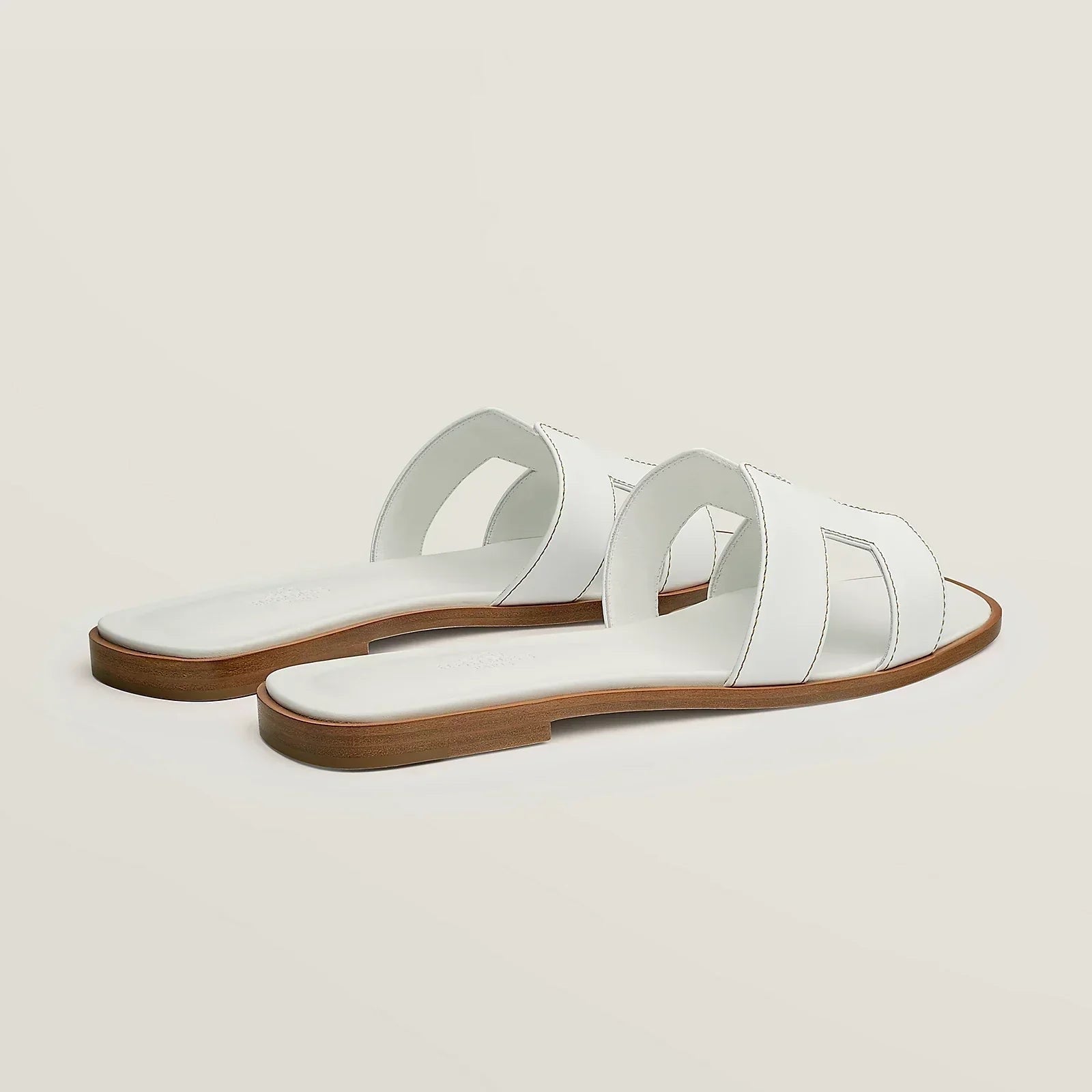 Hermes Sandales Oran Blanc